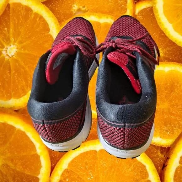 Brooks Revel Men’s Red &amp;‎ Black D Standard Cushion Running Shoes Size 10.5