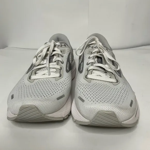 Brooks Women’s Adrenaline GTS 22 Running Road White Silver Tennis Shoes; Sz 11B