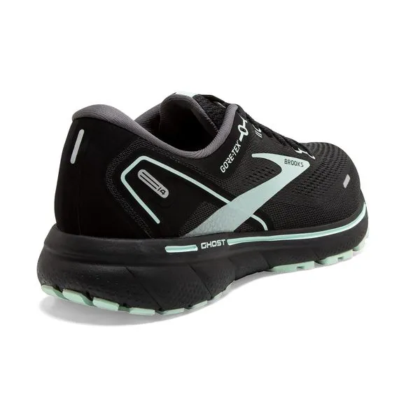BROOKS WOMEN'S GHOST 14 GTX WATERPROOF NEUTRAL RUNNING SHOE - BLACK/BLACKEN