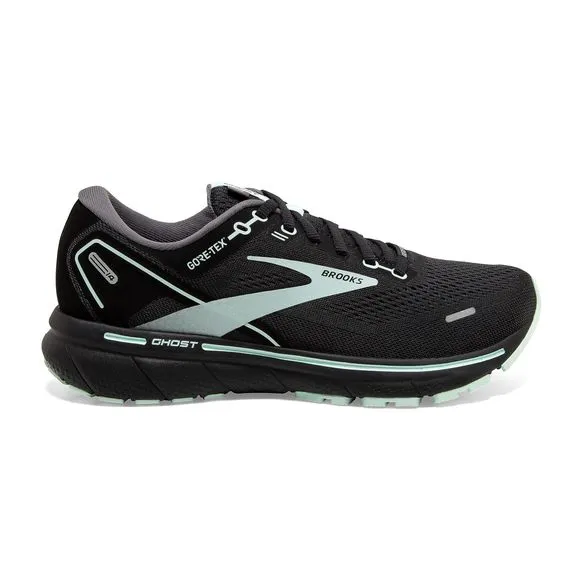 BROOKS WOMEN'S GHOST 14 GTX WATERPROOF NEUTRAL RUNNING SHOE - BLACK/BLACKEN