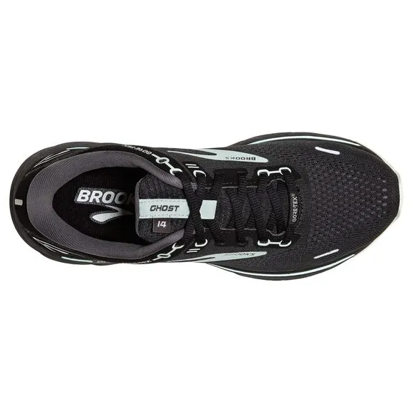 BROOKS WOMEN'S GHOST 14 GTX WATERPROOF NEUTRAL RUNNING SHOE - BLACK/BLACKEN