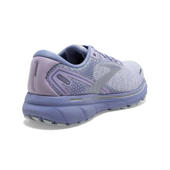 BROOKS WOMEN'S GHOST 14 NEUTRAL RUNNING SHOE - LILAC/PURPLE/LIME - 6.5 MEDI