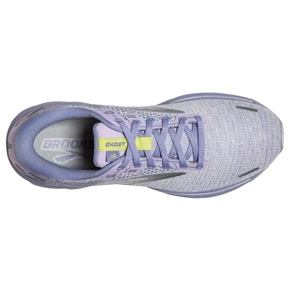 BROOKS WOMEN'S GHOST 14 NEUTRAL RUNNING SHOE - LILAC/PURPLE/LIME - 6.5 MEDI