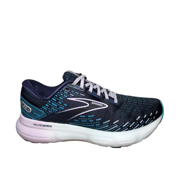 Brooks Women's Glycerin 20 Running Shoes - Black and Blue size 8.5 B