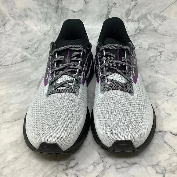 Brooks Womens Size 8.5W Black White Violet Launch 10 Running Sneakers P2-3