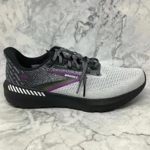Brooks Womens Sz 9.5W Black White Violet Launch GTS 10 Running Sneakers P3-24