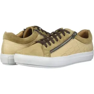 Brothers United Men's Sneakers Leather Lace Up Fashion Sneaker with Zip Size 9