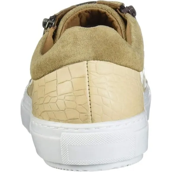 Brothers United Men's Sneakers Leather Lace Up Fashion Sneaker with Zip Size 9