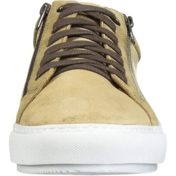 Brothers United Men's Sneakers Leather Lace Up Fashion Sneaker with Zip Size 9