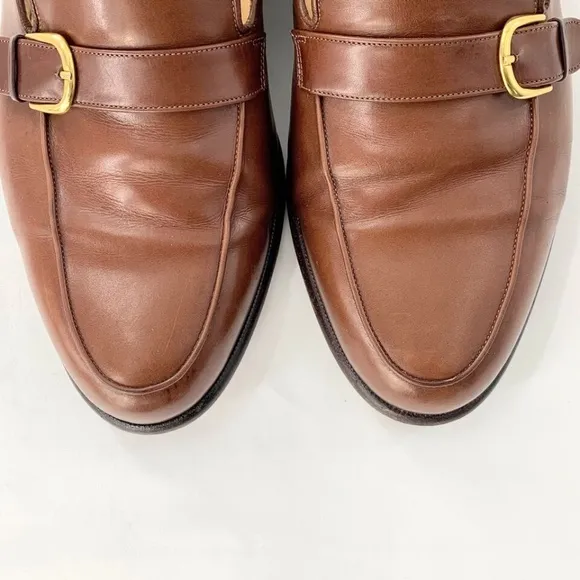 Bruno Magli Mens Shoes Wilkes Loafer Brown Italian Leather Buckle Sz 12 W