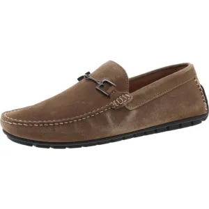 Bruno Magli Mens Taupe Leather Moccasin Flat Loafers Shoes New