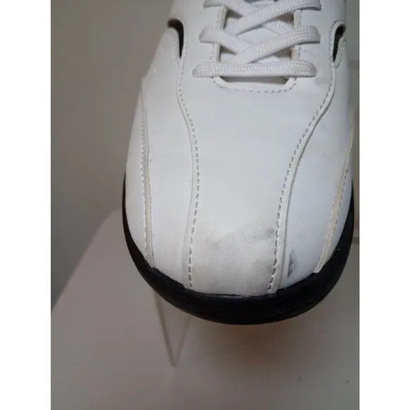 Brunswick Mens Vapor Size 7.5 White Black Bowling Shoes