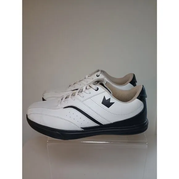 Brunswick Mens Vapor Size 7.5 White Black Bowling Shoes