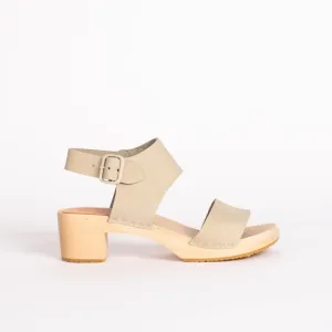 Bryr Maya Clog Sandals - Bone Nubuck Leather