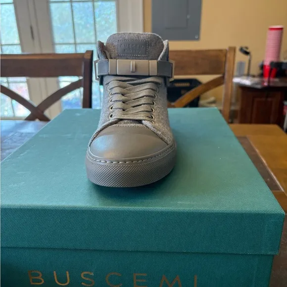 Buscemi 100MM Lana Gray High-Top Sneakers Mens Size 7 - Like New!