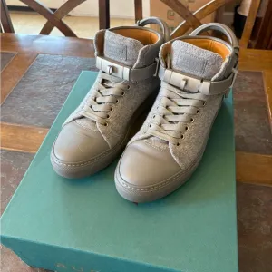 Buscemi 100MM Lana Gray High-Top Sneakers Mens Size 7 - Like New!