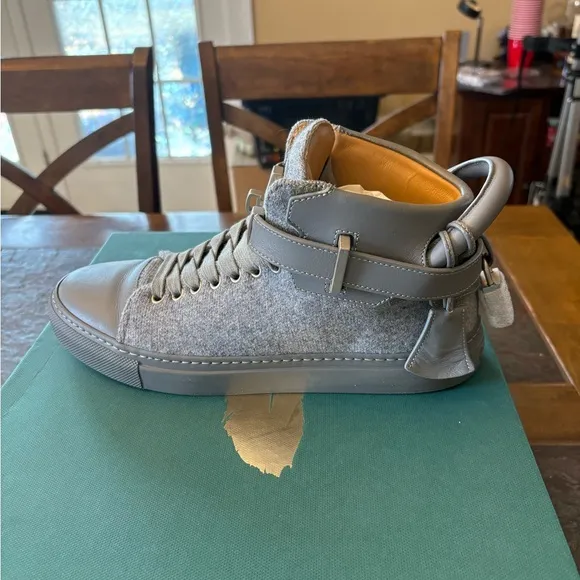 Buscemi 100MM Lana Gray High-Top Sneakers Mens Size 7 - Like New!