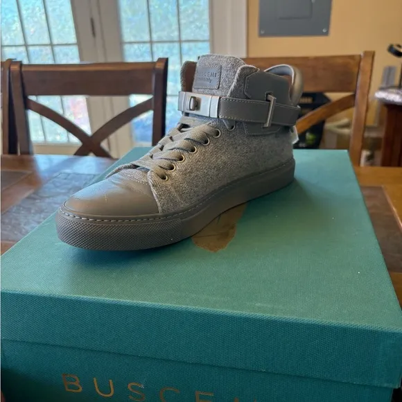 Buscemi 100MM Lana Gray High-Top Sneakers Mens Size 7 - Like New!