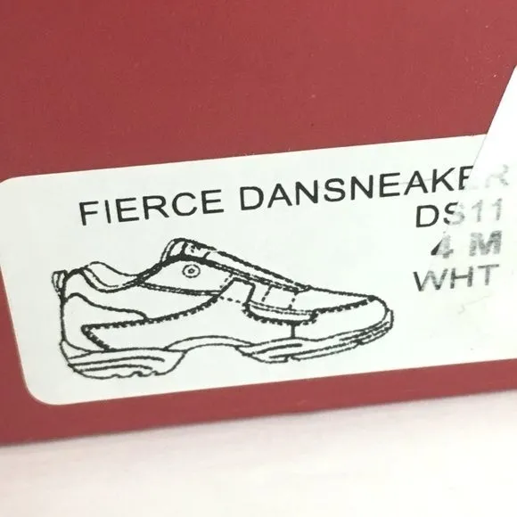 Capezio White DS11 Fierce Dansneakers Dance Sneakers Shoes Size 4 NEW