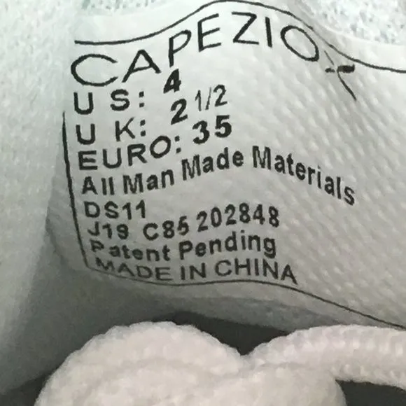 Capezio White DS11 Fierce Dansneakers Dance Sneakers Shoes Size 4 NEW