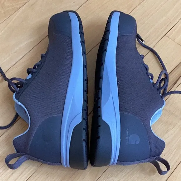 Carhartt women’s force EH Nano toe work shoes. Size 8 charcoal gray/powder blue