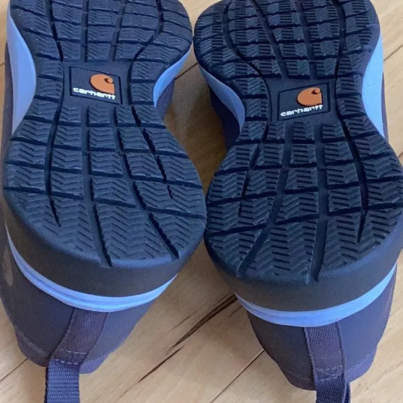 Carhartt women’s force EH Nano toe work shoes. Size 8 charcoal gray/powder blue