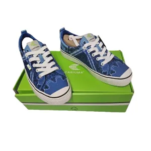 Cariuma Oca Low Blue Bandana Canvas Sneaker. Women Size 8.5 Men Size 7 In Box