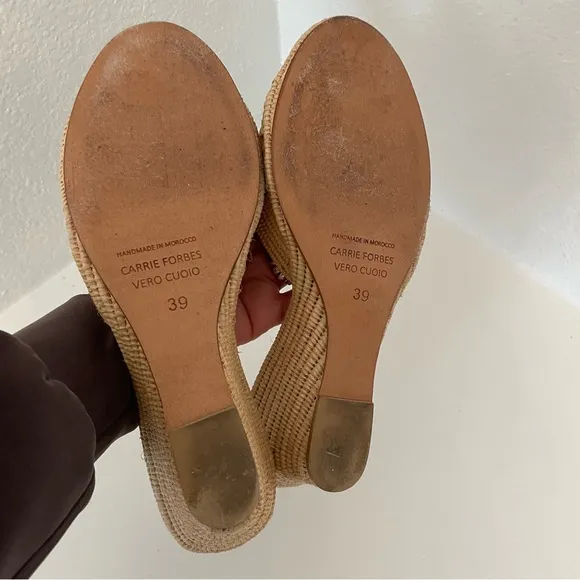 Carrie Forbes Nador Raffia Wedge Sandals