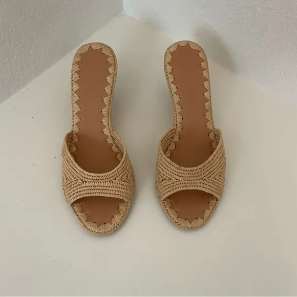 Carrie Forbes Nador Raffia Wedge Sandals