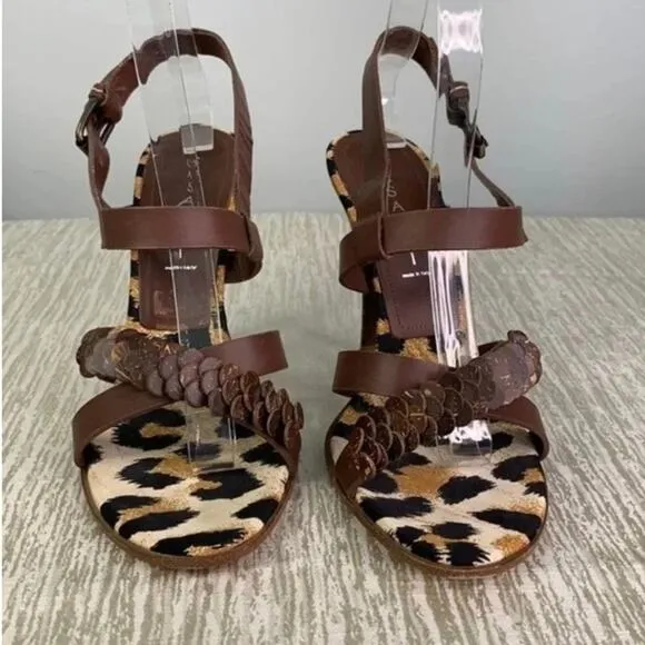 Casadei Leather Slingback Heels, Italian, Cocktails, Party, Date Mob Wife 8.5
