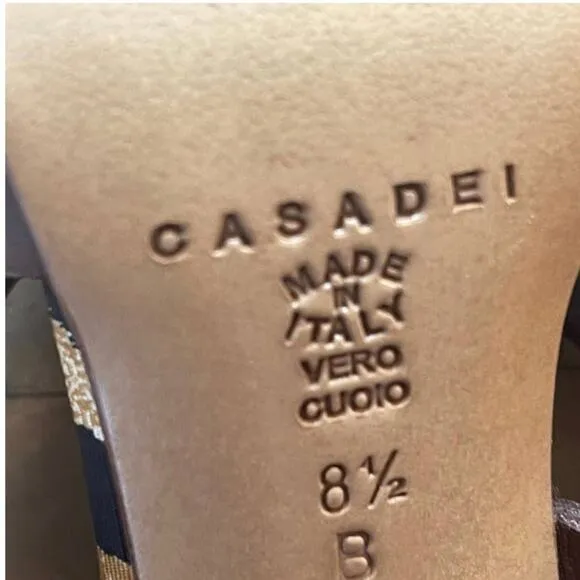 Casadei Leather Slingback Heels, Italian, Cocktails, Party, Date Mob Wife 8.5