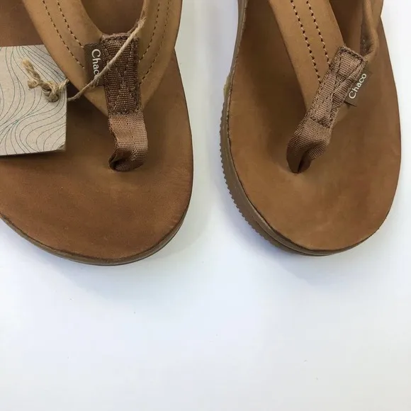 Chaco Classic Leather Flip Flop Thong Men's Size 7 Podiatrist Approved Tan
