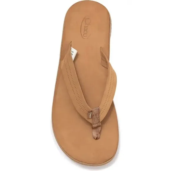 Chaco Classic Leather Flip Flop Thong Men's Size 7 Podiatrist Approved Tan