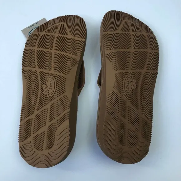 Chaco Classic Leather Flip Flop Thong Men's Size 7 Podiatrist Approved Tan