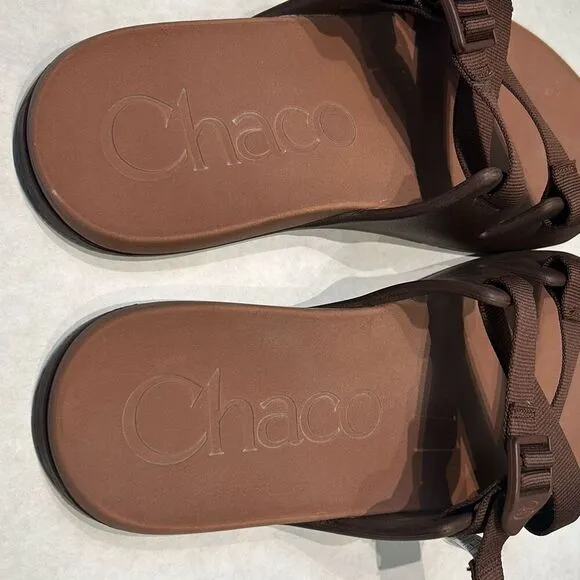 Chaco Men’s Chillo Slides Chocolate Brown Sz 12 Adjustable Strap Sandals Shoes