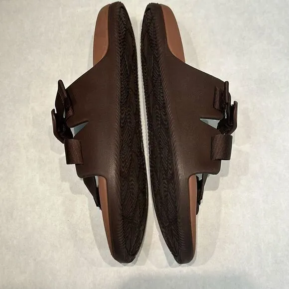 Chaco Men’s Chillo Slides Chocolate Brown Sz 12 Adjustable Strap Sandals Shoes