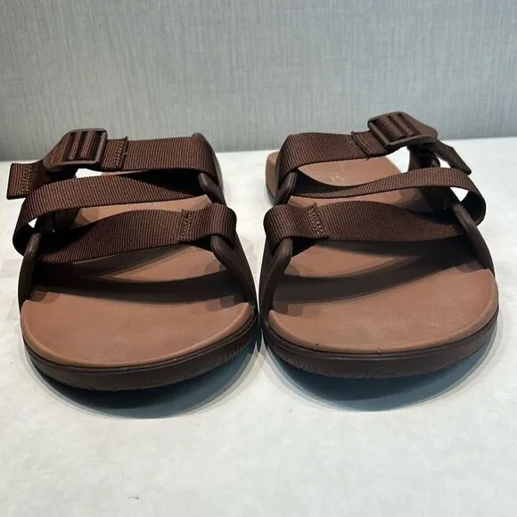 Chaco Men’s Chillo Slides Chocolate Brown Sz 12 Adjustable Strap Sandals Shoes