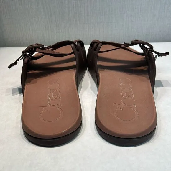 Chaco Men’s Chillo Slides Chocolate Brown Sz 12 Adjustable Strap Sandals Shoes