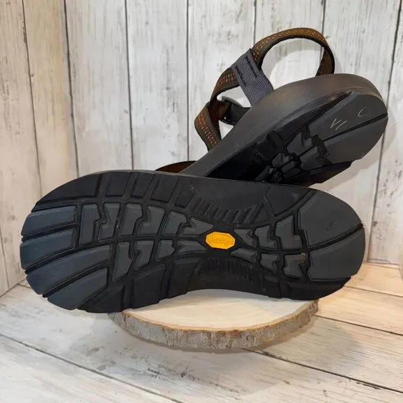 Chaco Z2 Toe Loop Sandals Men’s Size 12 Brown Made In Colorado USA Vibram Soles
