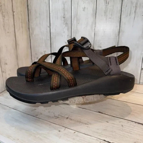 Chaco Z2 Toe Loop Sandals Men’s Size 12 Brown Made In Colorado USA Vibram Soles