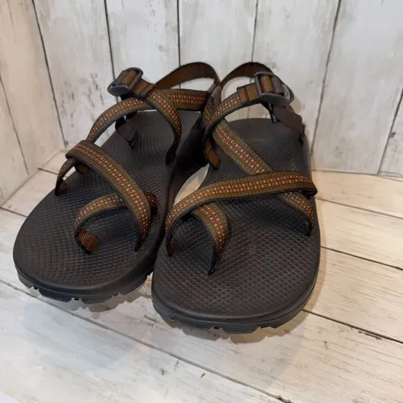 Chaco Z2 Toe Loop Sandals Men’s Size 12 Brown Made In Colorado USA Vibram Soles