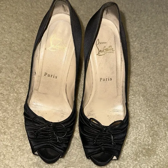 Christian Louboutin peep toe heels