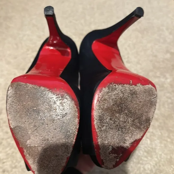Christian Louboutin peep toe heels