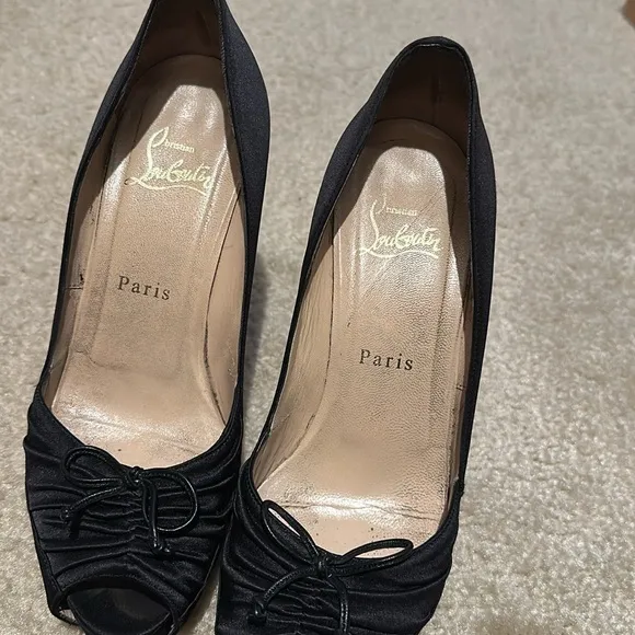 Christian Louboutin peep toe heels