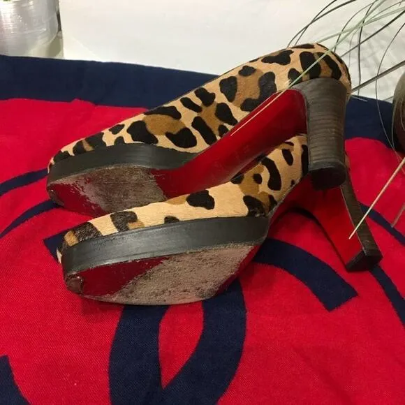 CHRISTIAN LOUBOUTIN Paris PONY LEOPARD‎