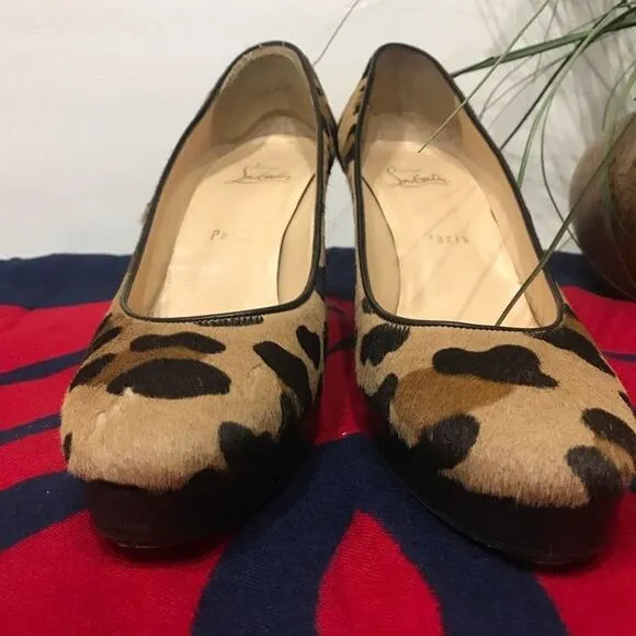 CHRISTIAN LOUBOUTIN Paris PONY LEOPARD‎