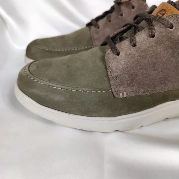 Clarks Gaskill Olive Comb Lace Up Sneaker Mens Comfort Casual Shoe Size 12M