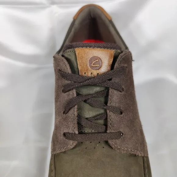Clarks Gaskill Olive Comb Lace Up Sneaker Mens Comfort Casual Shoe Size 12M