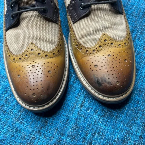 Clarks Originals Darby Limit Spectator Wingtip Oxford Shoes Tor England in Tan