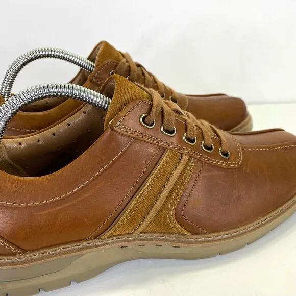Clark's Un Ramble Go Oxford Sneakers Mens Sz 7.5 Brown Lace Up Comfort Walking